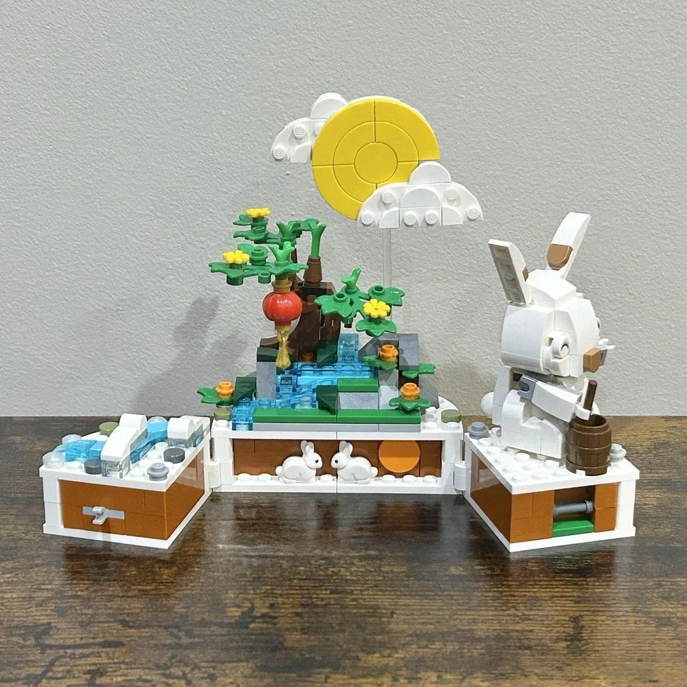 LEGO Jade Rabbit Building Toy Set, Fun Bunny Display Piece or Family Building Ac